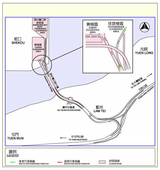 往来深圳湾口岸的交通安排